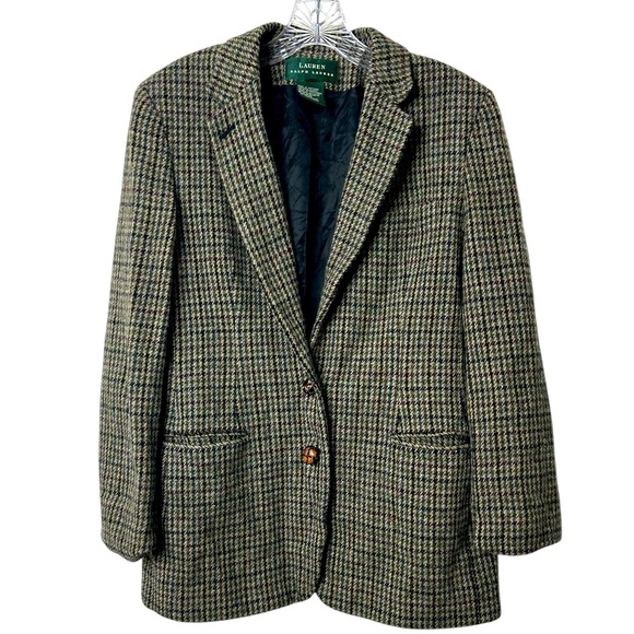 Ralph Lauren Vintage Women's Embroidered Blazer Jacket in Worsted Wool - Size 16W